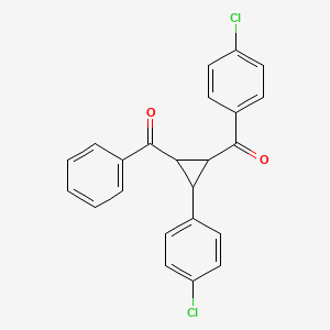 molecular formula C23H16Cl2O2 B15428785 Methanone, [2-benzoyl-3-(4-chlorophenyl)cyclopropyl](4-chlorophenyl)- CAS No. 92634-91-8