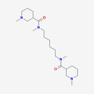 molecular formula C22H42N4O2 B15428855 N,N'-(Hexane-1,6-diyl)bis(N,1-dimethylpiperidine-3-carboxamide) CAS No. 90934-47-7
