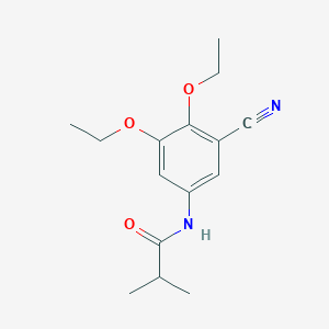 molecular formula C15H20N2O3 B15428866 N-(3-Cyano-4,5-diethoxyphenyl)-2-methylpropanamide CAS No. 90257-66-2