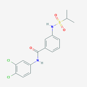 molecular formula C16H16Cl2N2O3S B15428911 N-(3,4-Dichlorophenyl)-3-[(propane-2-sulfonyl)amino]benzamide CAS No. 90233-75-3