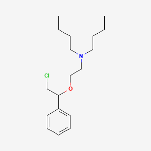 molecular formula C18H30ClNO B15428946 N-Butyl-N-[2-(2-chloro-1-phenylethoxy)ethyl]butan-1-amine CAS No. 91045-49-7