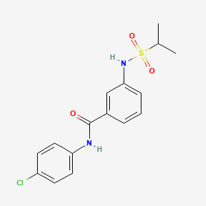 molecular formula C16H17ClN2O3S B15428976 N-(4-Chlorophenyl)-3-[(propane-2-sulfonyl)amino]benzamide CAS No. 90233-86-6
