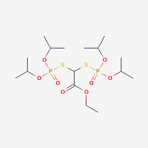 molecular formula C16H34O8P2S2 B15428983 Acetic acid, bis((bis(1-methylethoxy)phosphinyl)thio)-, ethyl ester CAS No. 93676-13-2