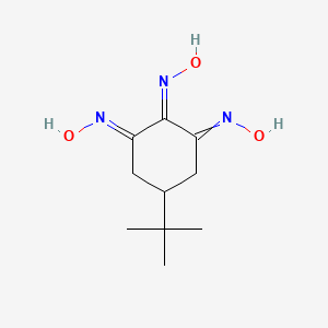 molecular formula C10H17N3O3 B15429029 N-[(2E)-4-tert-butyl-2,6-bis(hydroxyimino)cyclohexylidene]hydroxylamine 
