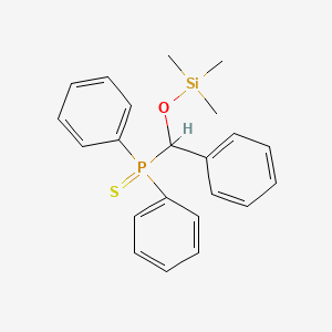 molecular formula C22H25OPSSi B15429058 Diphenyl{phenyl[(trimethylsilyl)oxy]methyl}sulfanylidene-lambda~5~-phosphane CAS No. 91149-20-1