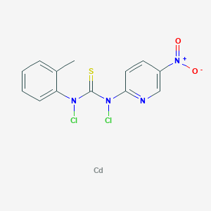 molecular formula C13H10CdCl2N4O2S B15429103 Cadmium;1,3-dichloro-1-(2-methylphenyl)-3-(5-nitropyridin-2-yl)thiourea CAS No. 92416-04-1