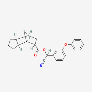 molecular formula C25H25NO3 B15429241 cyano(3-phenoxyphenyl)methyl octahydro-1H-4,7-methanoindene-5-carboxylate CAS No. 93107-42-7
