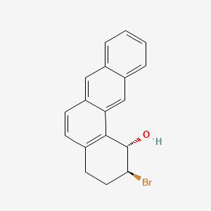 molecular formula C18H15BrO B15429368 Benz(a)anthracen-1-ol, 2-bromo-1,2,3,4-tetrahydro-, (1S-trans)- CAS No. 91422-98-9