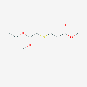 molecular formula C10H20O4S B15429408 Methyl 3-[(2,2-diethoxyethyl)sulfanyl]propanoate CAS No. 91578-79-9
