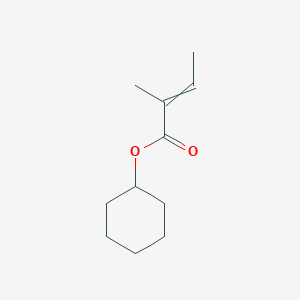 molecular formula C11H18O2 B15429409 Cyclohexyl 2-methylbut-2-enoate CAS No. 90072-92-7