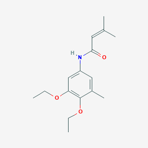 molecular formula C16H23NO3 B15429434 N-(3,4-Diethoxy-5-methylphenyl)-3-methylbut-2-enamide CAS No. 90257-21-9
