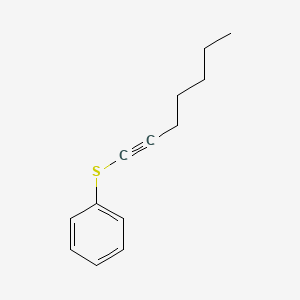 molecular formula C13H16S B15429458 Benzene, (1-heptynylthio)- CAS No. 91075-96-6