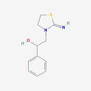 molecular formula C11H14N2OS B154295 2-(2-Imino-1,3-thiazolidin-3-yl)-1-phenylethanol CAS No. 10060-88-5