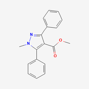 molecular formula C18H16N2O2 B15429625 Methyl 1-methyl-3,5-diphenyl-1H-pyrazole-4-carboxylate CAS No. 90145-30-5