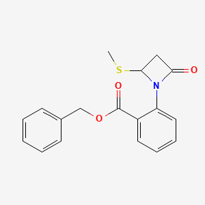 molecular formula C18H17NO3S B15429640 Benzyl 2-[2-(methylsulfanyl)-4-oxoazetidin-1-yl]benzoate CAS No. 90136-87-1