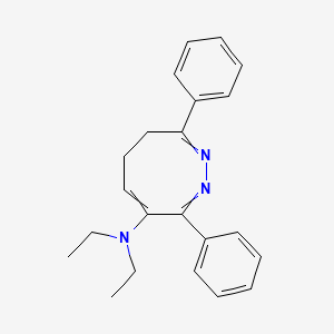 molecular formula C22H25N3 B15429693 1,2-Diazocin-4-amine, N,N-diethyl-6,7-dihydro-3,8-diphenyl- CAS No. 92572-33-3
