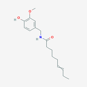 molecular formula C17H25NO3 B15429724 N-[(4-Hydroxy-3-methoxyphenyl)methyl]non-6-enamide CAS No. 92085-23-9