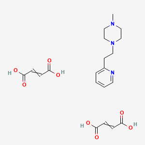 molecular formula C20H27N3O8 B15429805 But-2-enedioic acid;1-methyl-4-(2-pyridin-2-ylethyl)piperazine CAS No. 90125-81-8