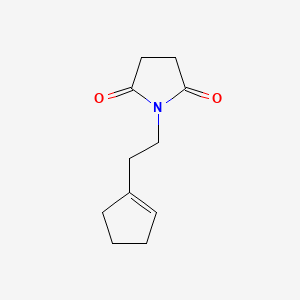 molecular formula C11H15NO2 B15429919 1-[2-(Cyclopent-1-en-1-yl)ethyl]pyrrolidine-2,5-dione CAS No. 91375-05-2