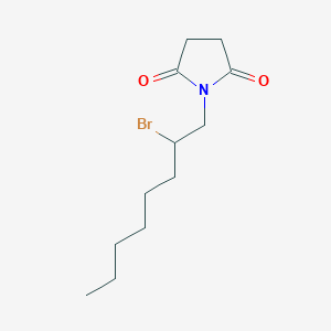 molecular formula C12H20BrNO2 B15430014 1-(2-Bromooctyl)pyrrolidine-2,5-dione CAS No. 89736-73-2