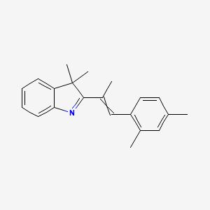 molecular formula C21H23N B15430040 2-[1-(2,4-Dimethylphenyl)prop-1-en-2-yl]-3,3-dimethyl-3H-indole CAS No. 90162-58-6