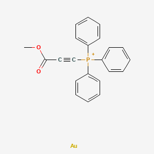 molecular formula C22H18AuO2P+ B15430063 gold;(3-methoxy-3-oxoprop-1-ynyl)-triphenylphosphanium CAS No. 91884-60-5