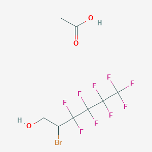 molecular formula C8H8BrF9O3 B15430070 Acetic acid;2-bromo-3,3,4,4,5,5,6,6,6-nonafluorohexan-1-ol CAS No. 89807-81-8