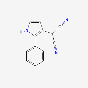 molecular formula C13H9N3 B15430090 (2-Phenyl-1H-pyrrol-3-yl)propanedinitrile CAS No. 89730-99-4