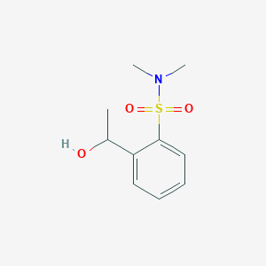 molecular formula C10H15NO3S B15430103 2-(1-Hydroxyethyl)-N,N-dimethylbenzene-1-sulfonamide CAS No. 91190-75-9