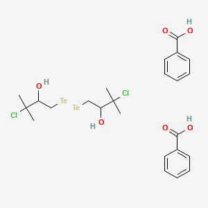 molecular formula C24H32Cl2O6Te2 B15430109 Benzoic acid;3-chloro-1-[(3-chloro-2-hydroxy-3-methylbutyl)ditellanyl]-3-methylbutan-2-ol CAS No. 90270-29-4