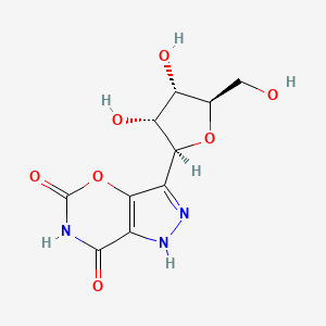 molecular formula C10H11N3O7 B15430218 3-Ribofuranosylpyrazolo(3,4-e)(1,3)oxazine-5,7-dione CAS No. 90524-84-8