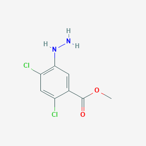 molecular formula C8H8Cl2N2O2 B15430231 Methyl 2,4-dichloro-5-hydrazinylbenzoate CAS No. 90208-89-2
