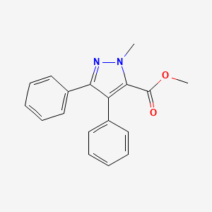 molecular formula C18H16N2O2 B15430295 Methyl 1-methyl-3,4-diphenyl-1H-pyrazole-5-carboxylate CAS No. 90145-29-2