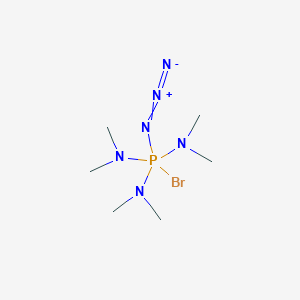 molecular formula C6H18BrN6P B15430365 N-[azido-bromo-bis(dimethylamino)-lambda5-phosphanyl]-N-methylmethanamine CAS No. 89982-20-7