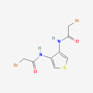 molecular formula C8H8Br2N2O2S B15430413 N,N'-(Thiene-3,4-diyl)bis(2-bromoacetamide) CAS No. 90069-83-3