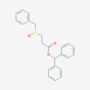 molecular formula C23H22O3S B15430422 Diphenylmethyl 3-(phenylmethanesulfinyl)propanoate CAS No. 88329-03-7