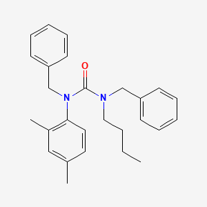 molecular formula C27H32N2O B15430503 N,N'-Dibenzyl-N-butyl-N'-(2,4-dimethylphenyl)urea CAS No. 88450-88-8