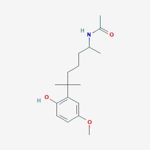 molecular formula C17H27NO3 B15430510 N-[6-(2-Hydroxy-5-methoxyphenyl)-6-methylheptan-2-yl]acetamide CAS No. 89644-78-0
