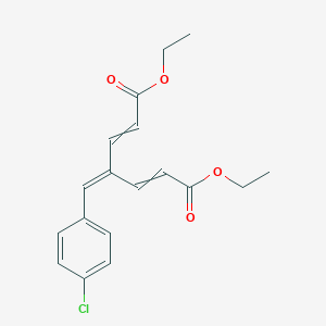 molecular formula C18H19ClO4 B15430574 Diethyl 4-[(4-chlorophenyl)methylidene]hepta-2,5-dienedioate CAS No. 90155-98-9