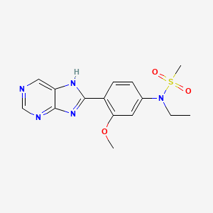 molecular formula C15H17N5O3S B15430581 N-ethyl-N-[3-methoxy-4-(7H-purin-8-yl)phenyl]methanesulfonamide CAS No. 89454-51-3