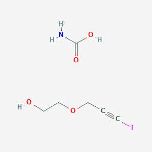 molecular formula C6H10INO4 B15430789 Carbamic acid;2-(3-iodoprop-2-ynoxy)ethanol CAS No. 88558-46-7