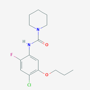 molecular formula C15H20ClFN2O2 B15430935 N-(4-Chloro-2-fluoro-5-propoxyphenyl)piperidine-1-carboxamide CAS No. 89915-69-5