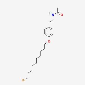 molecular formula C20H32BrNO2 B15430946 N-(2-{4-[(10-Bromodecyl)oxy]phenyl}ethyl)acetamide CAS No. 88138-59-4