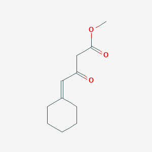 molecular formula C11H16O3 B15431001 Methyl 4-cyclohexylidene-3-oxobutanoate CAS No. 88466-46-0