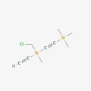 molecular formula C9H15ClSi2 B15431020 (Chloromethyl)(ethynyl)methyl[(trimethylsilyl)ethynyl]silane CAS No. 88137-58-0