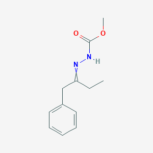 molecular formula C12H16N2O2 B15431024 Methyl 2-(1-phenylbutan-2-ylidene)hydrazine-1-carboxylate CAS No. 88693-03-2