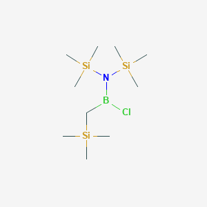 molecular formula C10H29BClNSi3 B15431079 N-{Chloro[(trimethylsilyl)methyl]boranyl}-1,1,1-trimethyl-N-(trimethylsilyl)silanamine CAS No. 89487-07-0