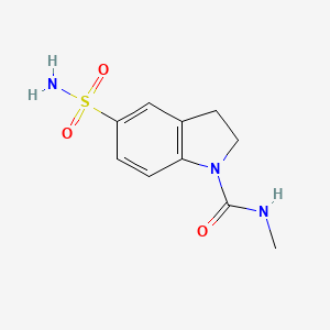 molecular formula C10H13N3O3S B15431105 N-Methyl-5-sulfamoyl-2,3-dihydro-1H-indole-1-carboxamide CAS No. 89731-94-2