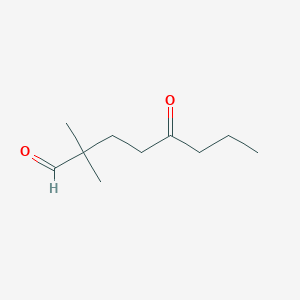 molecular formula C10H18O2 B15431198 2,2-Dimethyl-5-oxooctanal CAS No. 89546-35-0