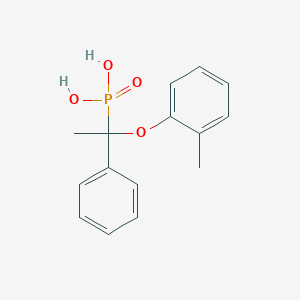 molecular formula C15H17O4P B15431208 [1-(2-Methylphenoxy)-1-phenylethyl]phosphonic acid CAS No. 89561-61-5